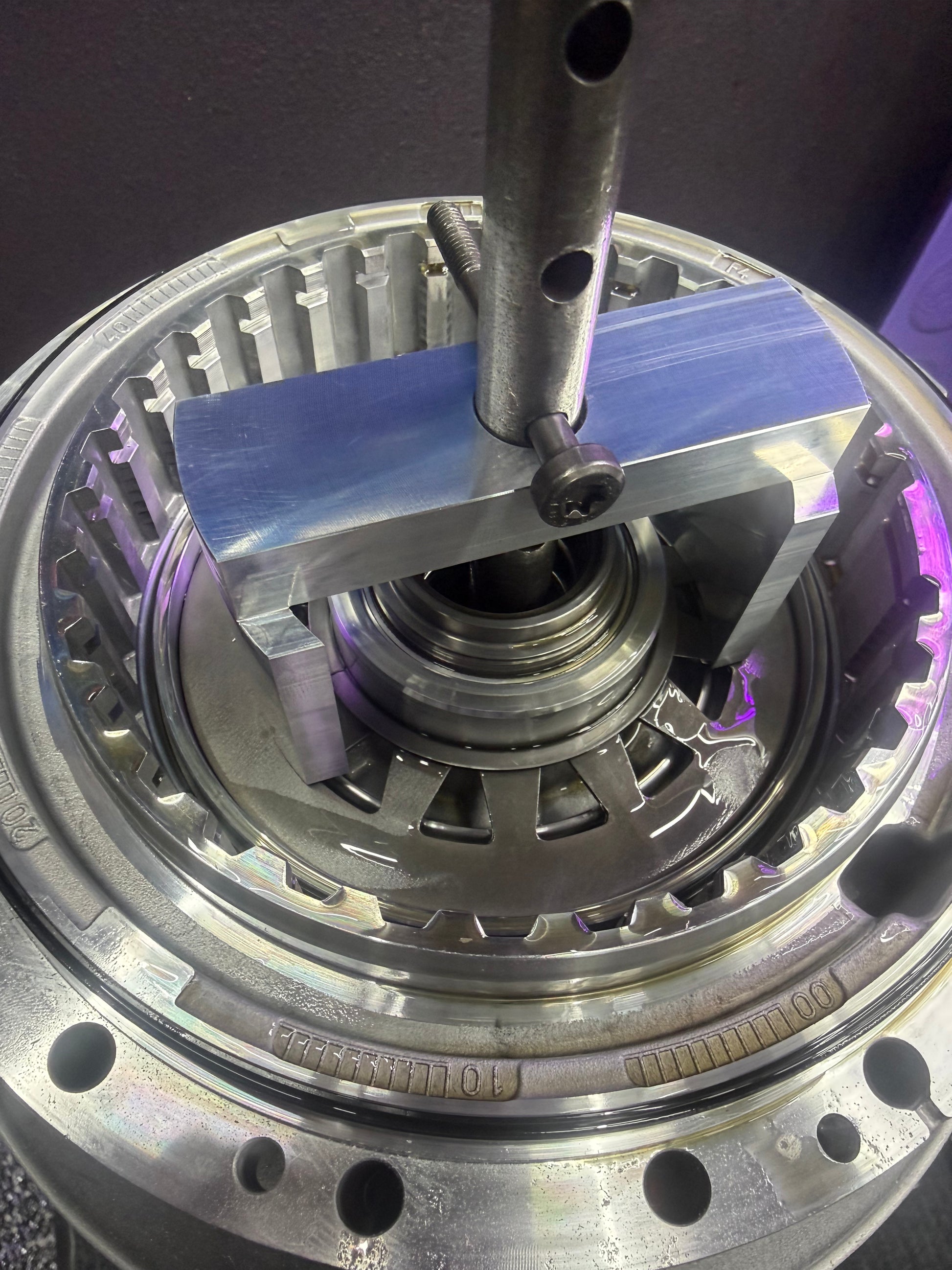 ATS ZF8HP transmission tool designed for A piston return spring installation during rebuilds