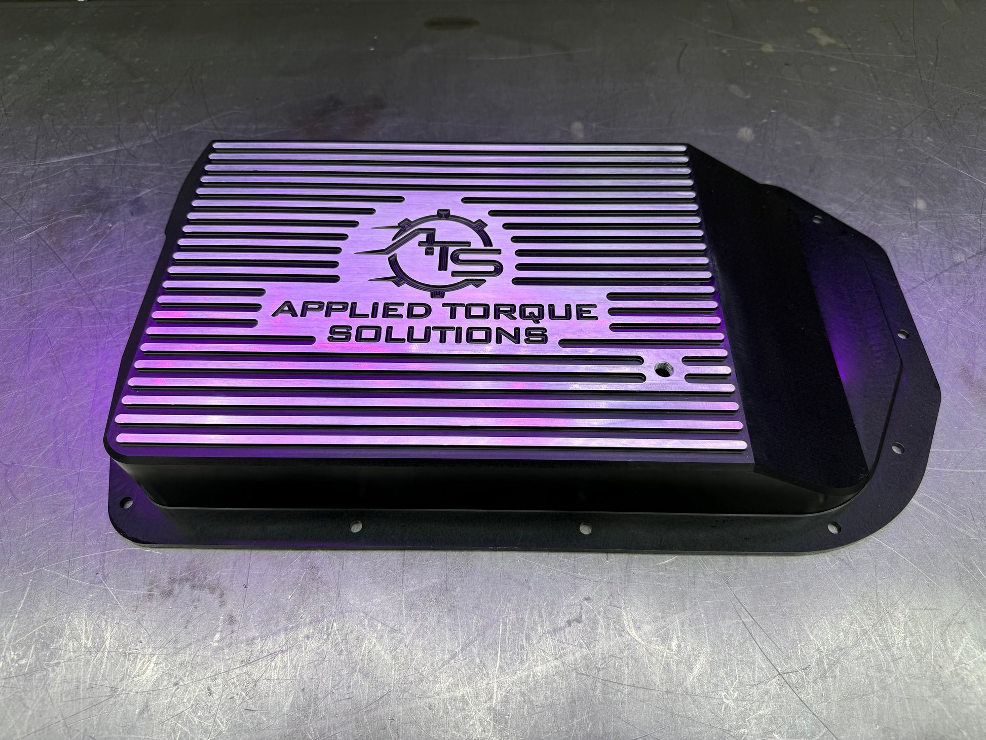 ATS billet high capacity transmission pan for ZF8HP90 and ZF8HP95 performance transmissions