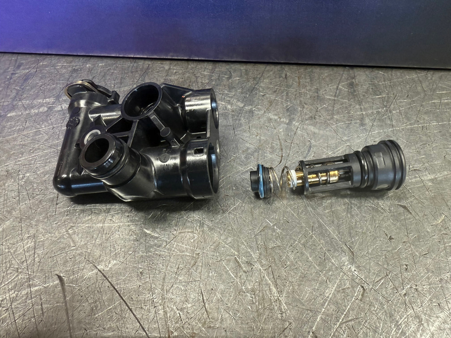 ATS thermostat delete plug for BMW ZF8HP transmission cooler flow upgrade and improved transmission cooling