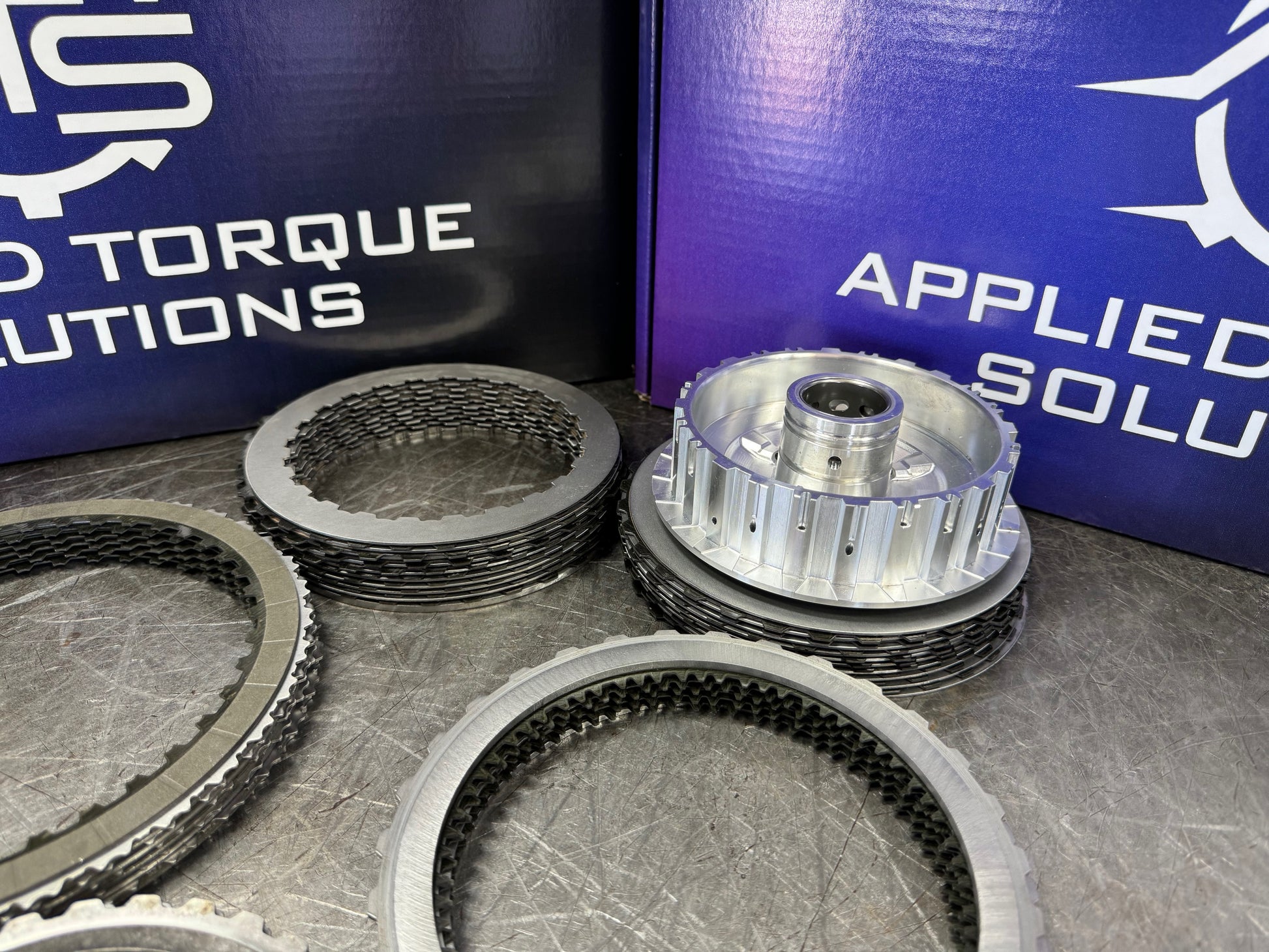 Applied Torque Solutions Stage 1 transmission rebuild kit for ZF8HP70, ZF8HP75, and ZF8HP76 transmissions with Alto G3 clutches and billet E hub